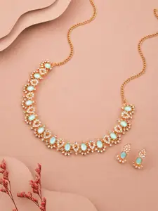 Anouk Gold-Plated Earring & Necklace Set