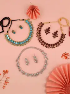 Anouk Gold-Plated Earring & Necklace Set