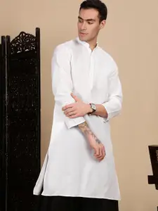 House of Pataudi Men Cotton Casual Straight Kurta