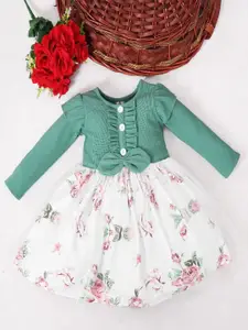 MAYARA FASHION Girls Floral Print Fit & Flare Dress