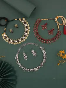 Anouk Gold-Plated Earring & Necklace Set