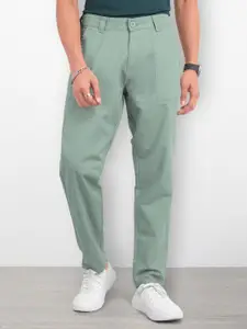 The Roadster Life Co. Men Relaxed Fit Cotton Pleated Trousers