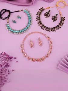 Anouk Gold-Plated Earring & Necklace Set