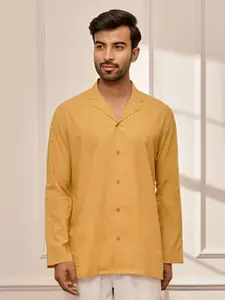 VASTRAMAY Cotton Shirt Collar Short Kurta