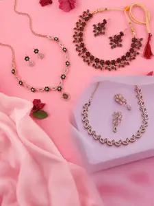 Anouk Gold-Plated Earring & Necklace Set