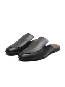RARE RABBIT Men Leather Slip-On Solid Mules