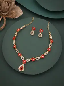 Anouk Gold-Plated Earring & Necklace Set