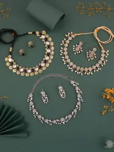 Anouk Gold-Plated Earring & Necklace Set