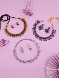 Anouk Gold-Plated Earring & Necklace Set