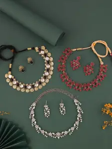 Anouk Gold-Plated Earring & Necklace Set