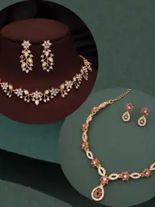 Anouk Gold-Plated Earring & Necklace Set