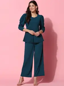 SRUTVA FASHION V-Neck Top With Palazzo Co-Ords