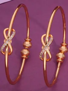 Anouk Gold-Plated Mangalsutra& Earring and Bangle Set