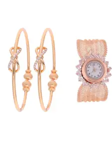 Anouk Gold-Plated Bangle & Bracelet Set