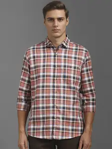 Louis Philippe Sport Men Tartan Checked Slim Fit Pure Cotton Casual Shirt