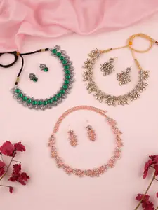 Anouk Gold-Plated Earring & Necklace Set