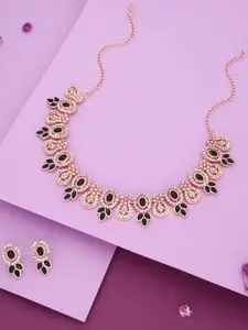 Anouk Gold-Plated Earring & Necklace Set