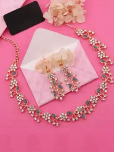 Anouk Gold-Plated Earring & Necklace Set