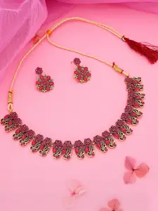 Anouk Gold-Plated Earring & Necklace Set