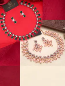 Anouk Gold-Plated Earring & Necklace Set