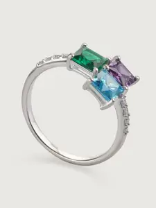 Mia By Tanishq Amethyst Allure Stone Studded Finger Ring