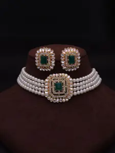 Anouk Gold-Plated Earring & Necklace Set