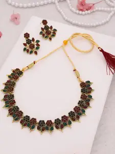 Anouk Gold-Plated Earring & Necklace Set