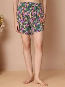 TAG 7 Women Pack Of 2 Floral Printed Lounge Shorts