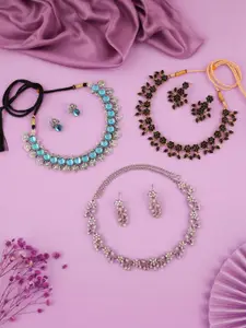 Anouk Gold-Plated Earring & Necklace Set