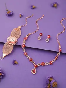 Anouk Gold-Plated Bracelet & Necklace Set