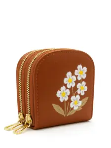 VALERIE Women Floral PU Zip Around Wallet