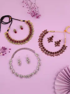 Anouk Gold-Plated Earring & Necklace Set