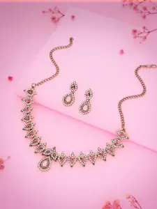 Anouk Gold-Plated 1 Choker& 1 Pair Of Earring