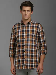 Louis Philippe Sport Men Tartan Checked Slim Fit Pure Cotton Casual Shirt
