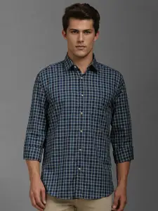 Louis Philippe Sport Men Grid Tattersall Checked Slim Fit Pure Cotton Casual Shirt