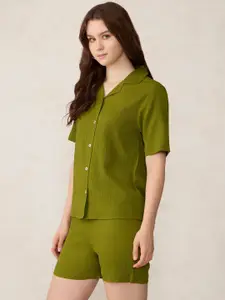 Outzidr Woven Shirt & Shorts Co-Ords