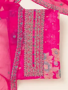 Koskii Organza Unstitched Dress Material