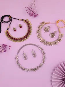 Anouk Gold-Plated Earring & Necklace Set