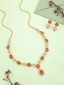 Anouk Gold-Plated Earring & Necklace Set