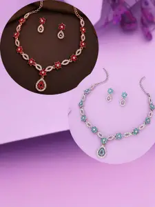 Anouk Gold-Plated Earring & Necklace Set