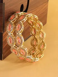 LAVAZZA Set Of 2 American Diamond Studded Bangles
