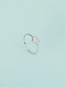 Mia By Tanishq Eternal 925 Sterling Silver Cubic Zircon Studded Finger Ring