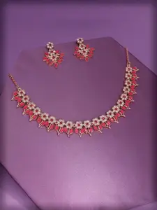 Anouk Gold-Plated Earring & Necklace Set