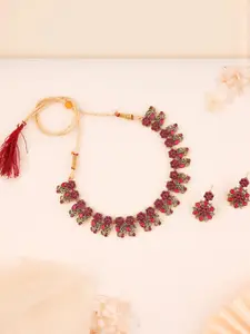 Anouk Gold-Plated Earring & Necklace Set