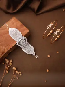 Anouk Gold-Plated Bangle & Bracelet Set