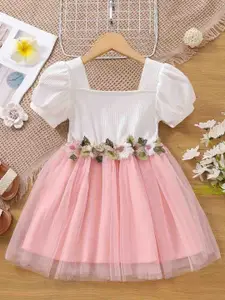 MAYARA FASHION Girls Self Design Fit & Flare Dress