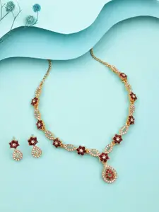 Anouk Gold-Plated Earring & Necklace Set