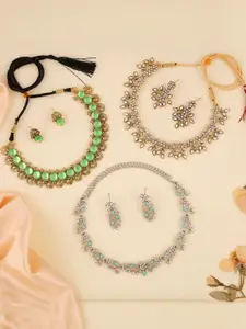 Anouk Gold-Plated Earring & Necklace Set