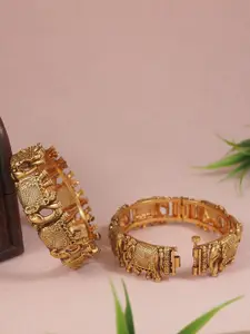 Anouk Set Of 2 Gold-Plated Temple Bangles