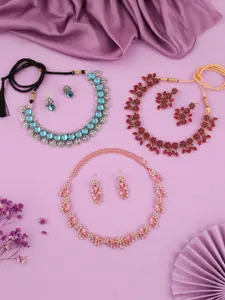 Anouk Gold-Plated Earring & Necklace Set